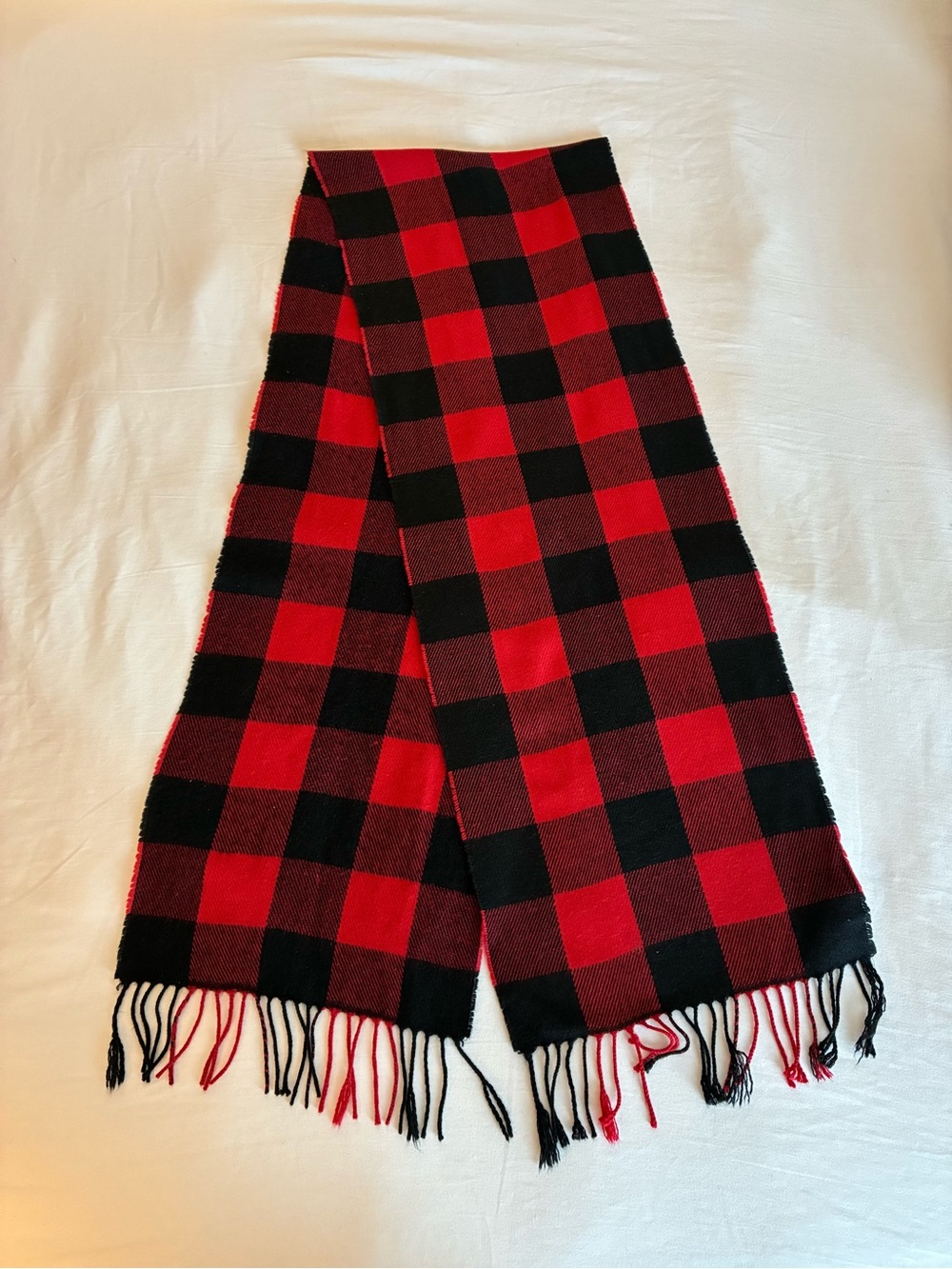 Old Navy Red and Black Buffalo Plaid Scarf